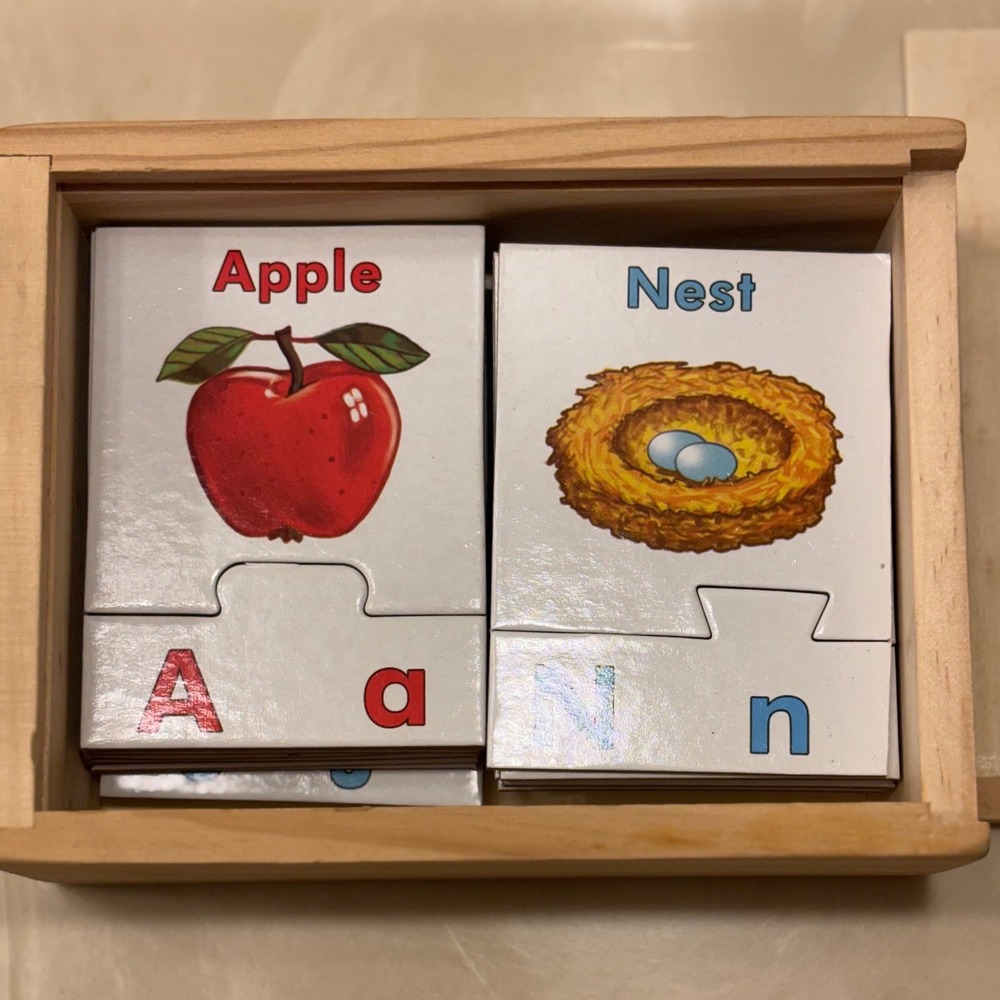 Melissa & Doug Alphabet Puzzle Cards Kid OS Multi Excellent Educational 26 Cards